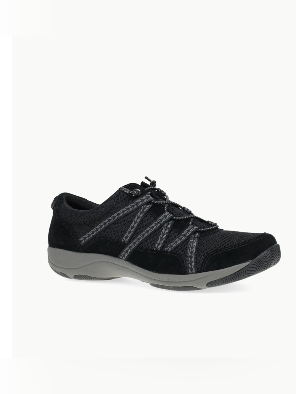 Dansco Harlyn Black Suede Leather Sneakers 38 Slip on Natural Arch Comfort